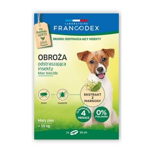 Francodex Obroża odstraszająca insekty małe psy do 10kg 35cm