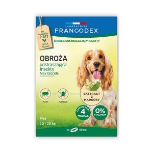 Francodex Obroża odstraszająca insekty średnie psy 10-20kg 60cm